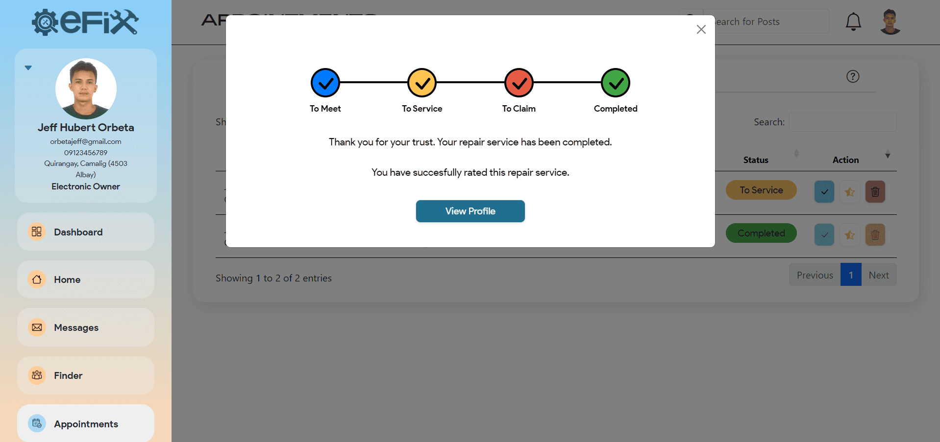 error loading project image